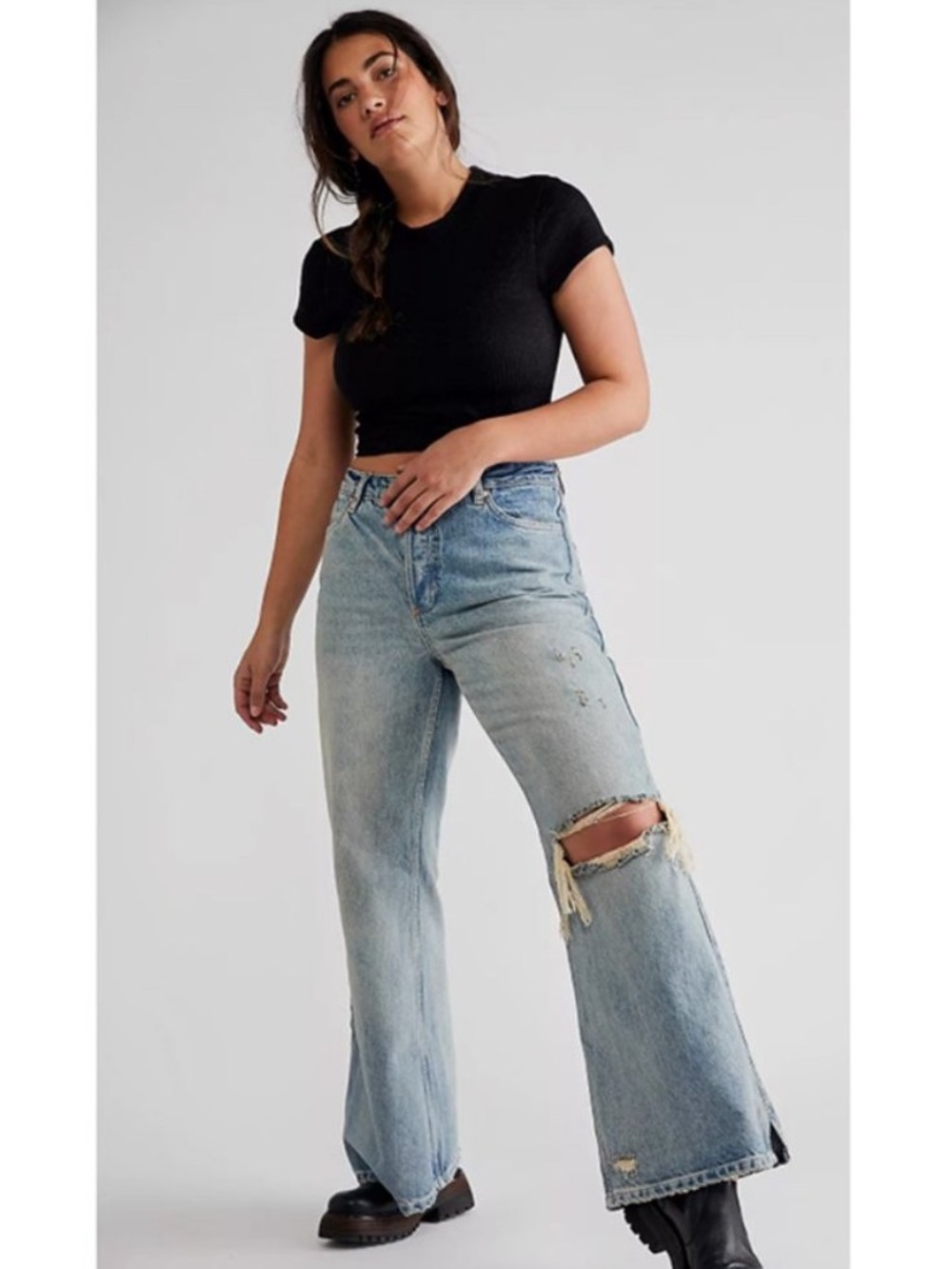 NWOT We the Free CRVY Misfit Flare Jeans in Little Rascal